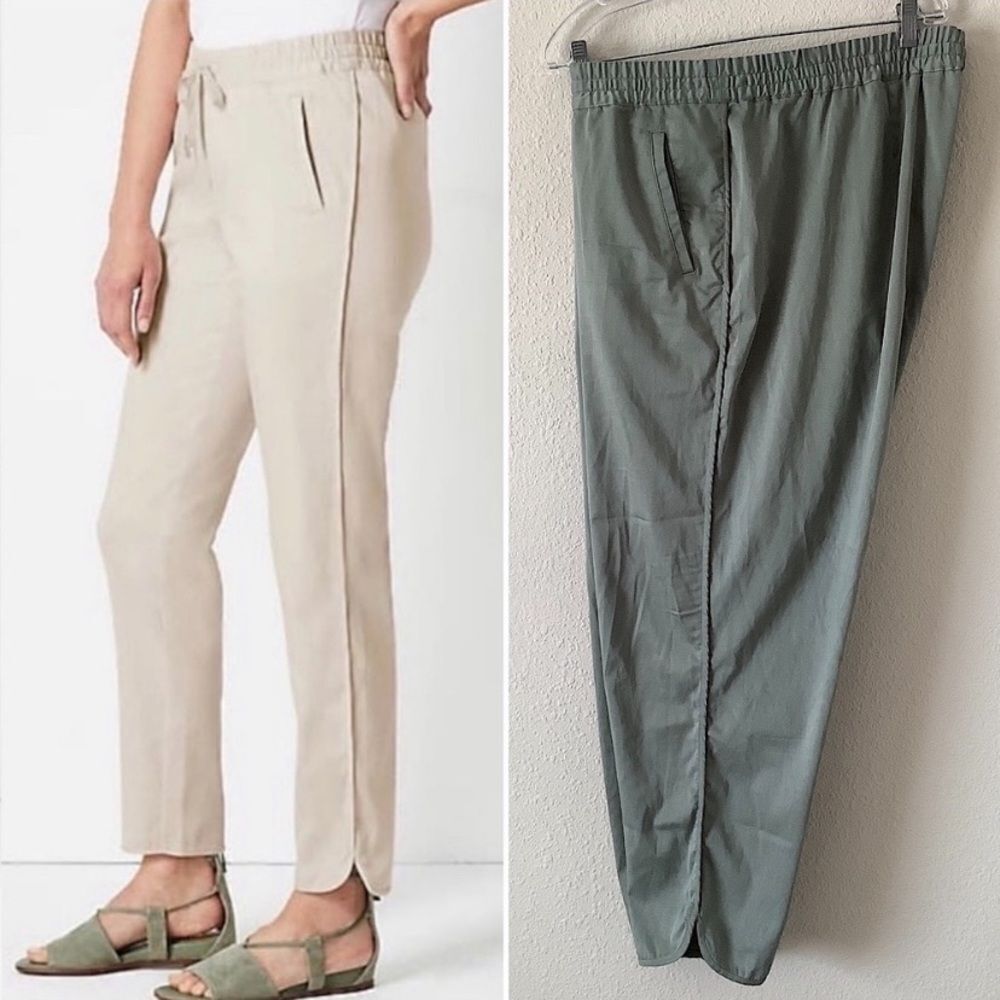J JILL Pants NWT Pull On Drawstring Pockets Lightweight Eucalyptus Green Size SP